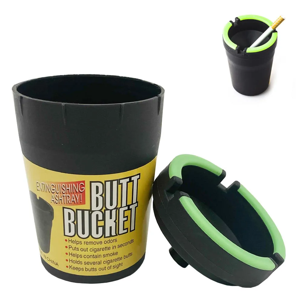 4 Pack Glow in Dark Butt Bucket Self Extinguishing Cup Car Holder Portable Home