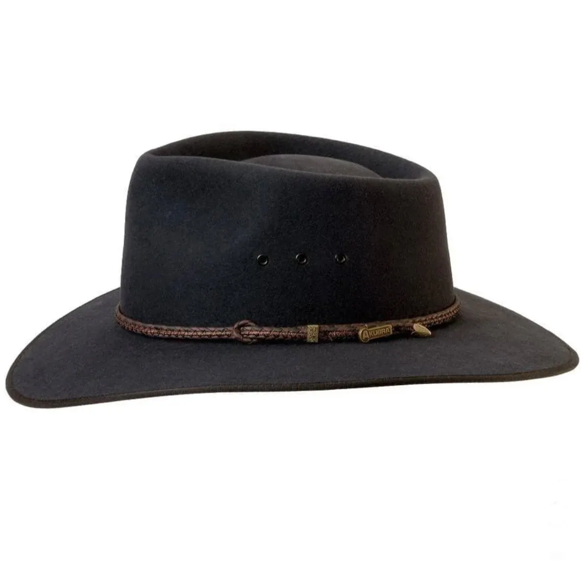 Akubra Cattleman Pure Fur Felt - Wide Brim Fedora - Graphite