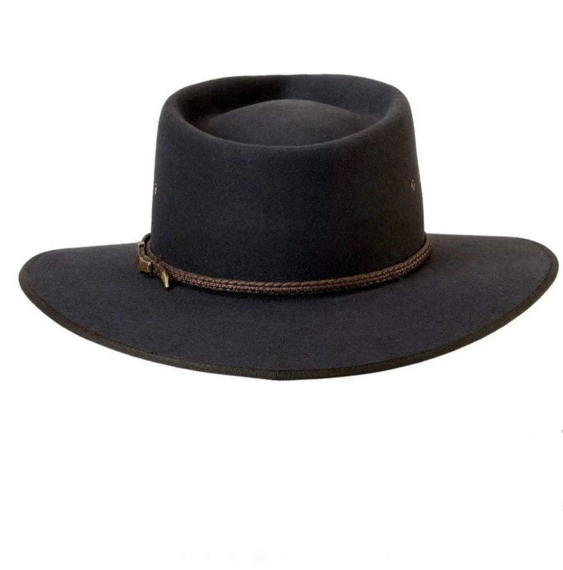 Akubra Cattleman Pure Fur Felt - Wide Brim Fedora - Graphite