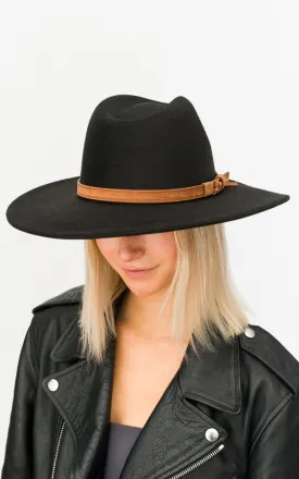 BHAT6045 Faux Wool Adjustable Fedora