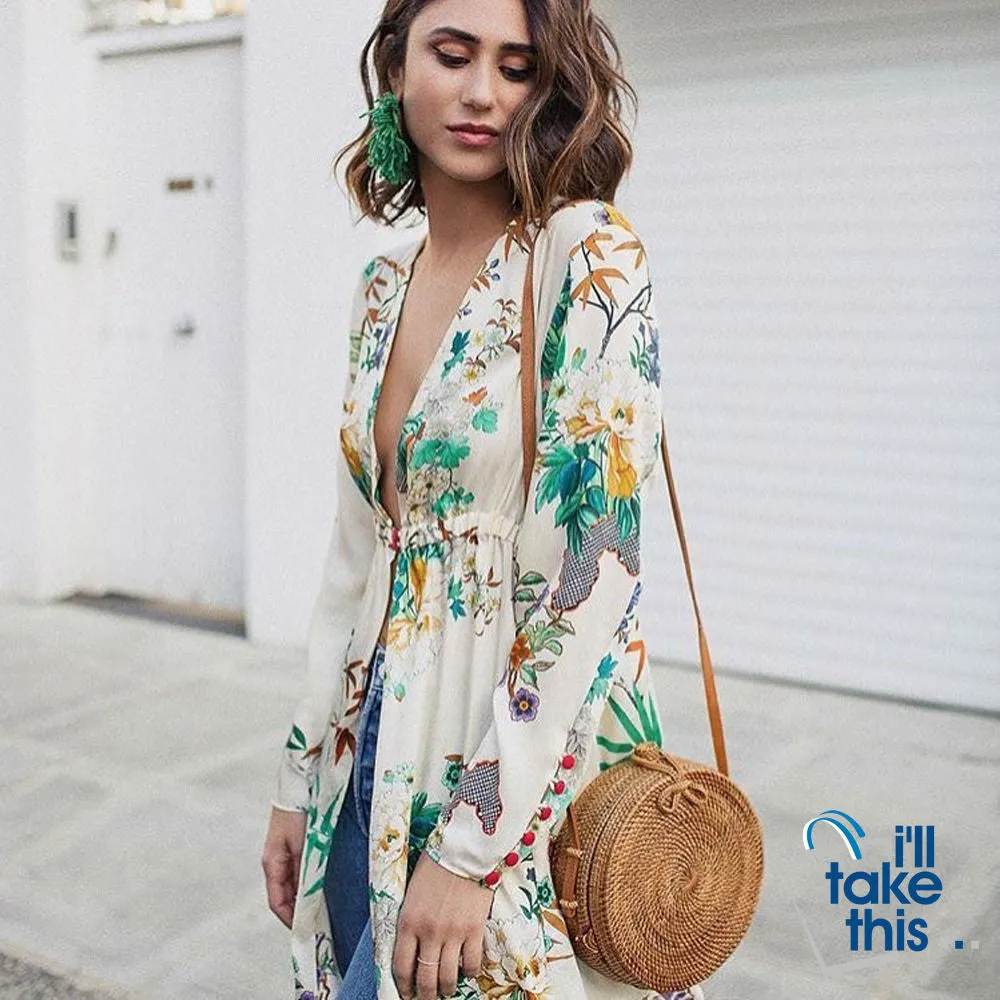 Bohemian Circular Beach Bag Hand Woven Straw   Round Butterfly Rattan buckle with real leather strap