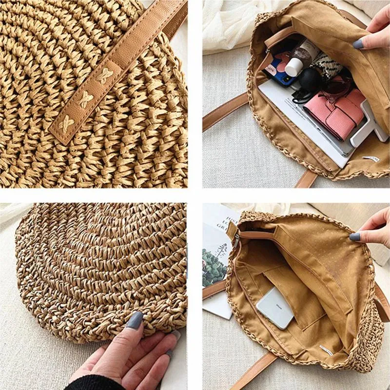 Bohemian Summer Rattan Shoulder Bag