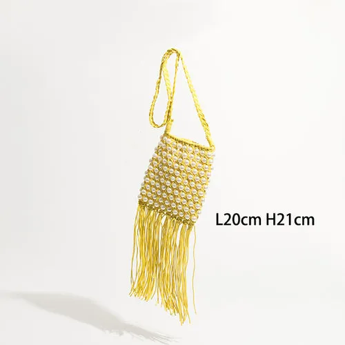 Bohemian Tassel Large Capacity Tote Design Hollow Rope Woven