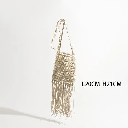 Bohemian Tassel Large Capacity Tote Design Hollow Rope Woven