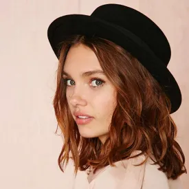 Classic Wide Brim Adjustable Fedora Wool Top Hat