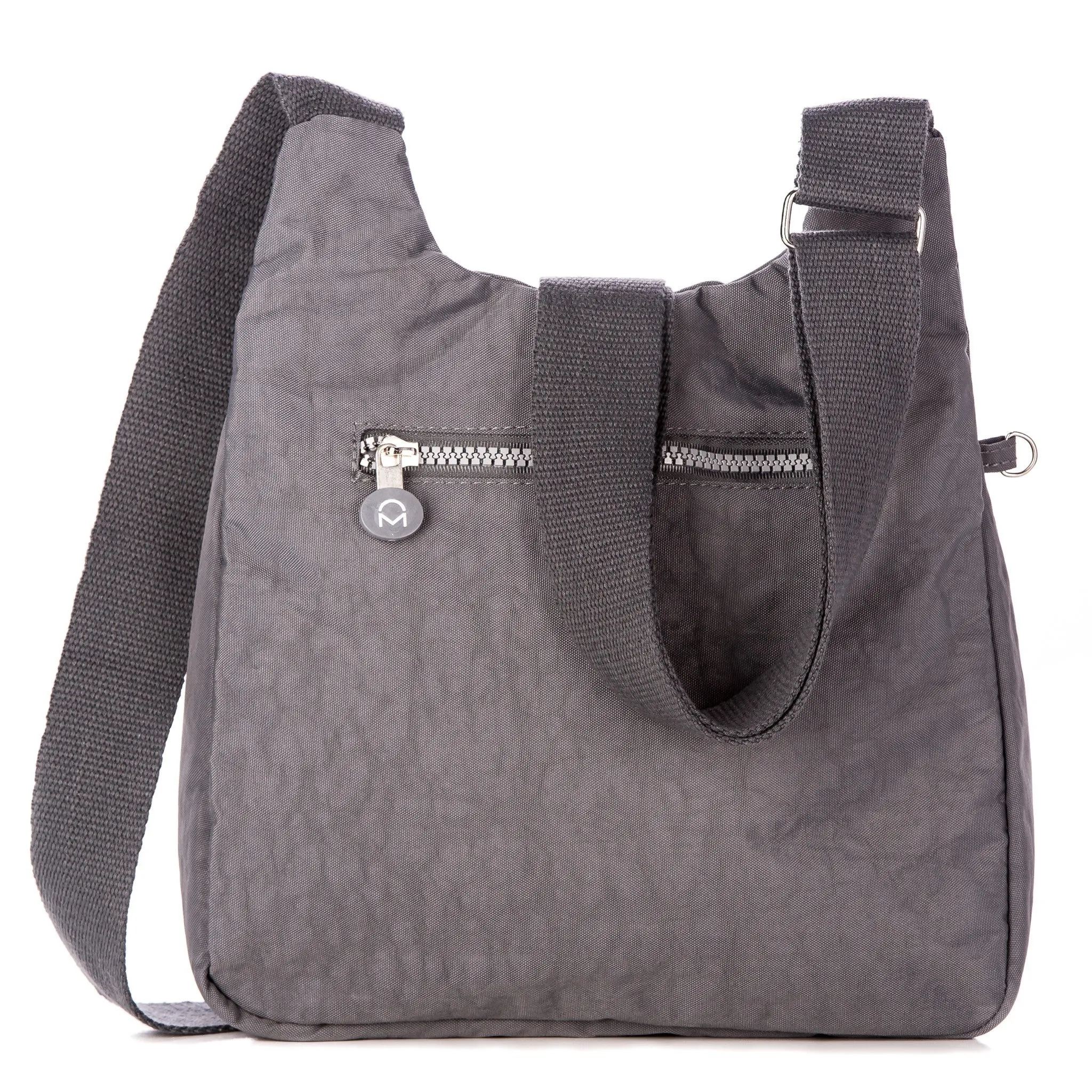 Crinkle Nylon Vagabond Crossbody Bag