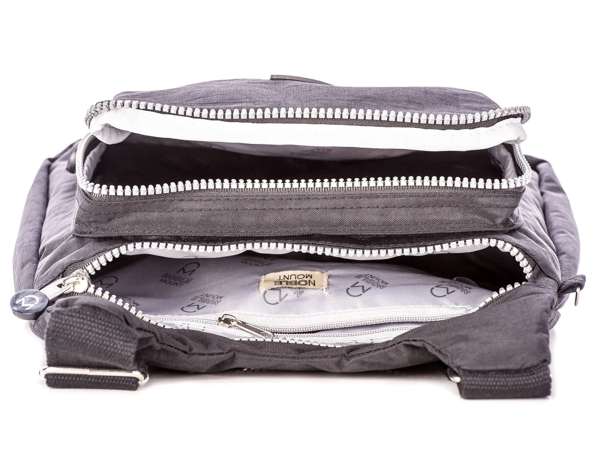 Crinkle Nylon Vagabond Crossbody Bag