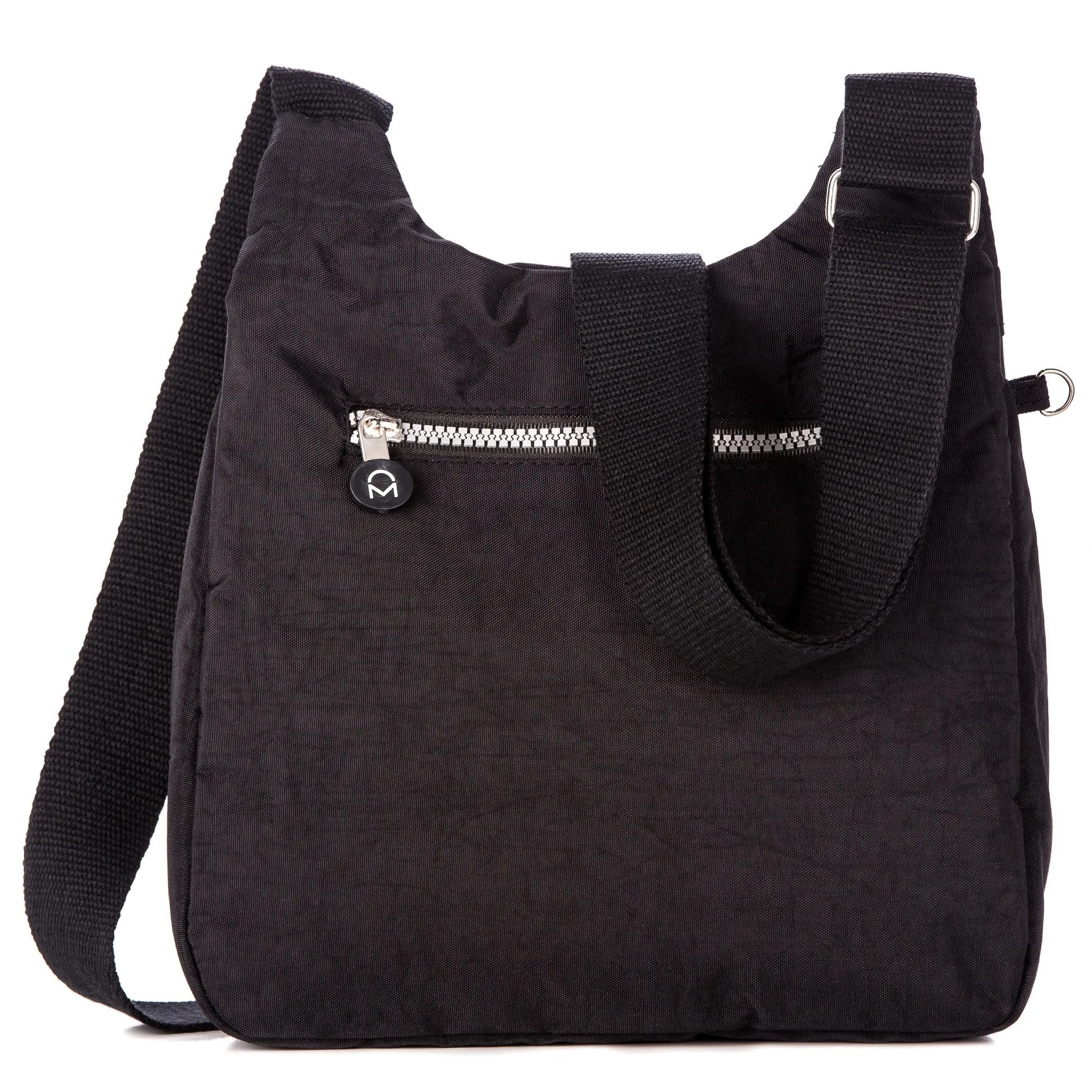 Crinkle Nylon Vagabond Crossbody Bag