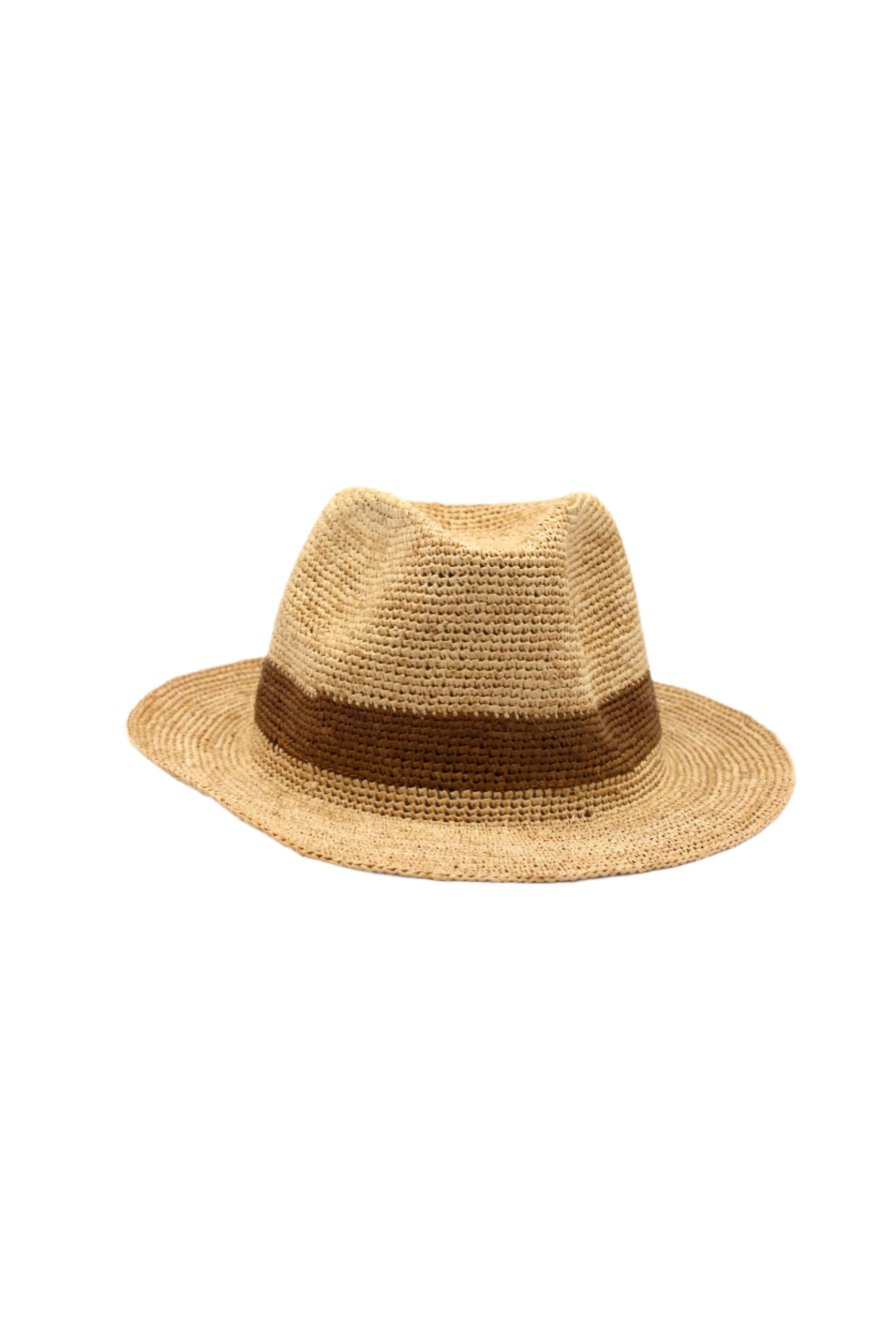 Crochet Fedora - Unisex Straw Sun Hats