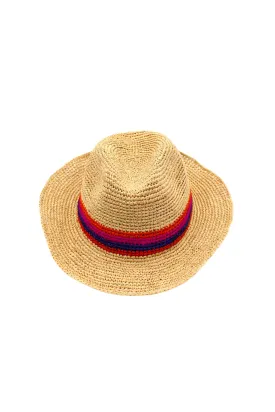 Crochet Fedora - Unisex Straw Sun Hats
