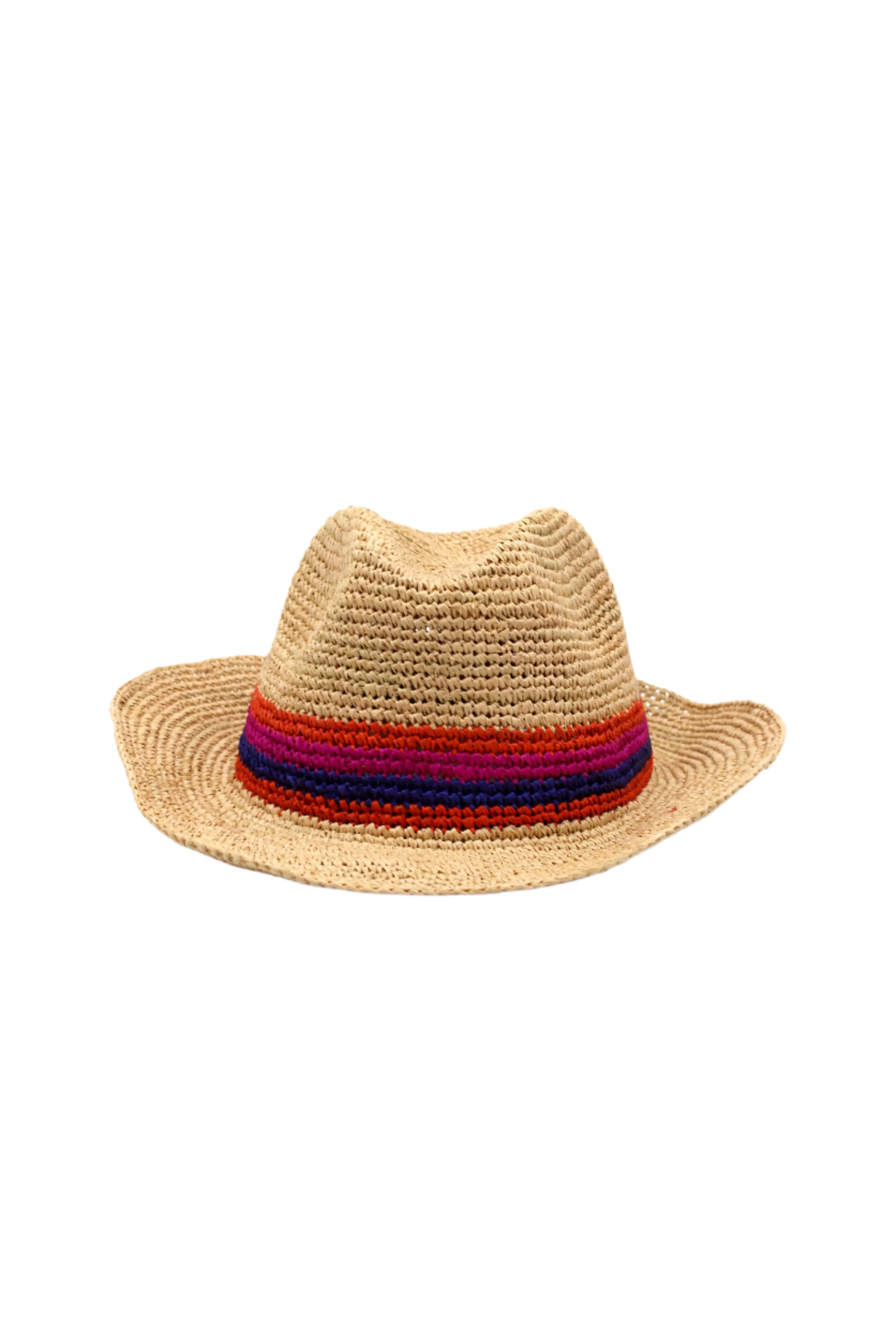 Crochet Fedora - Unisex Straw Sun Hats