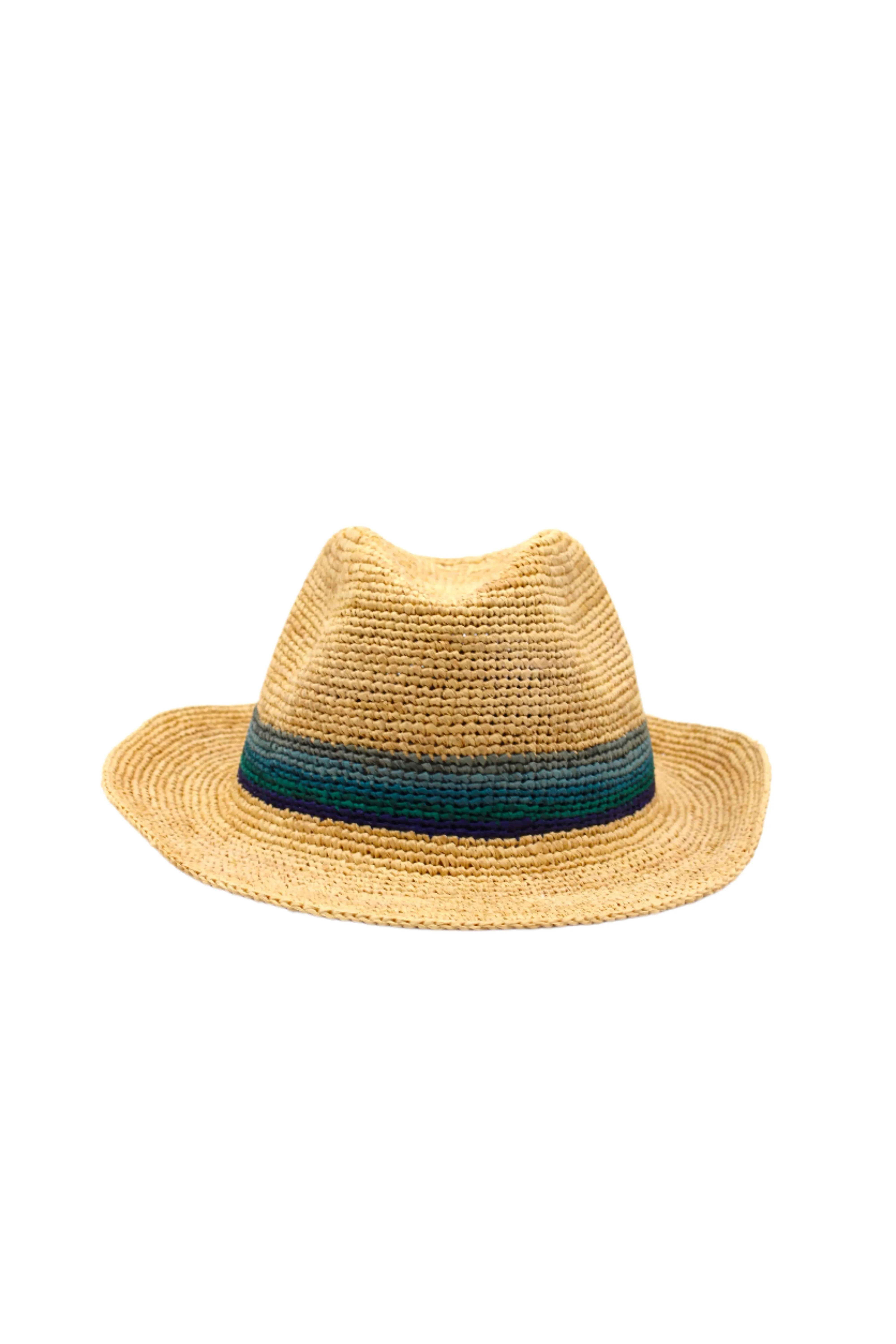 Crochet Fedora - Unisex Straw Sun Hats