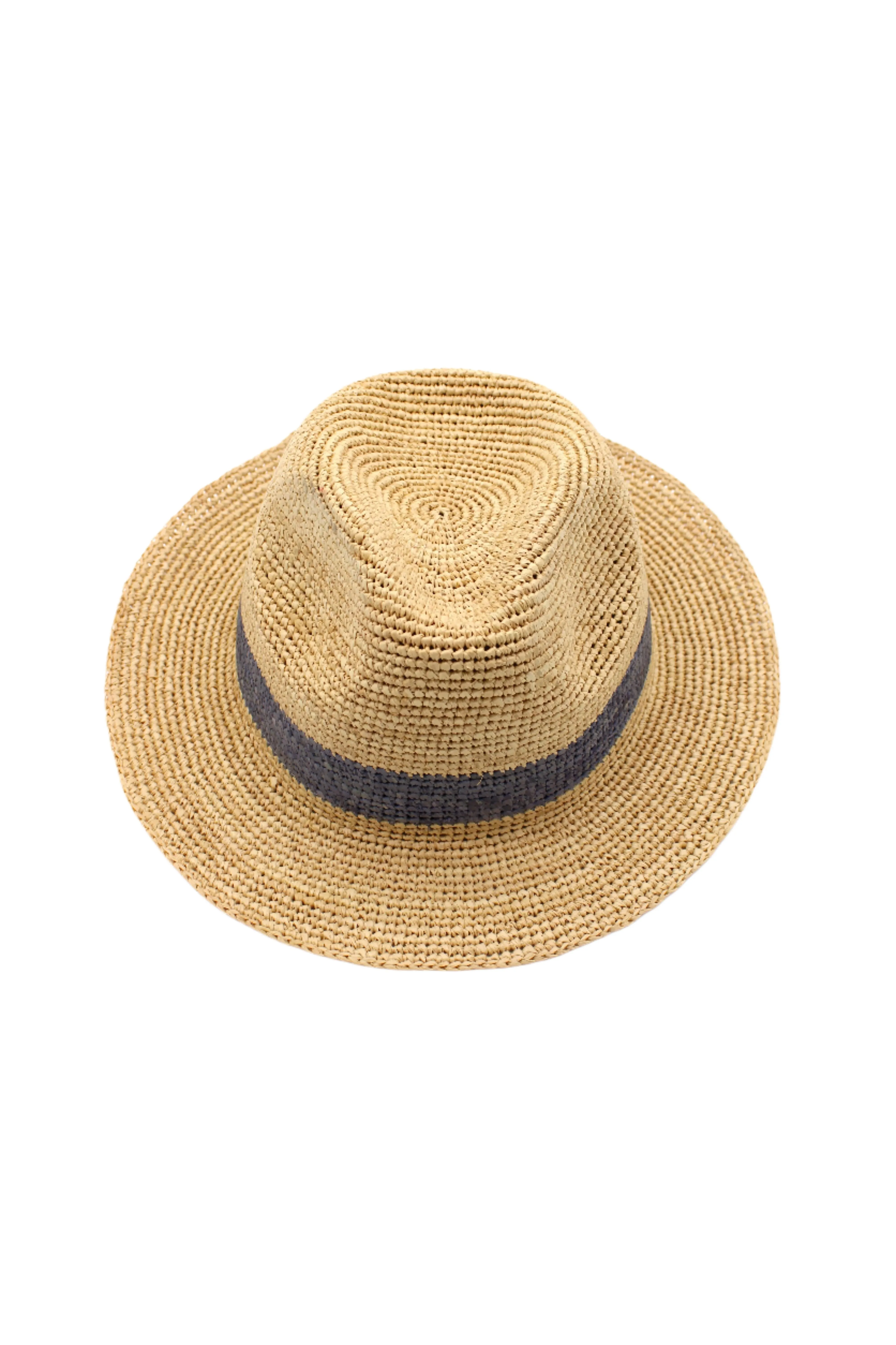 Crochet Fedora - Unisex Straw Sun Hats