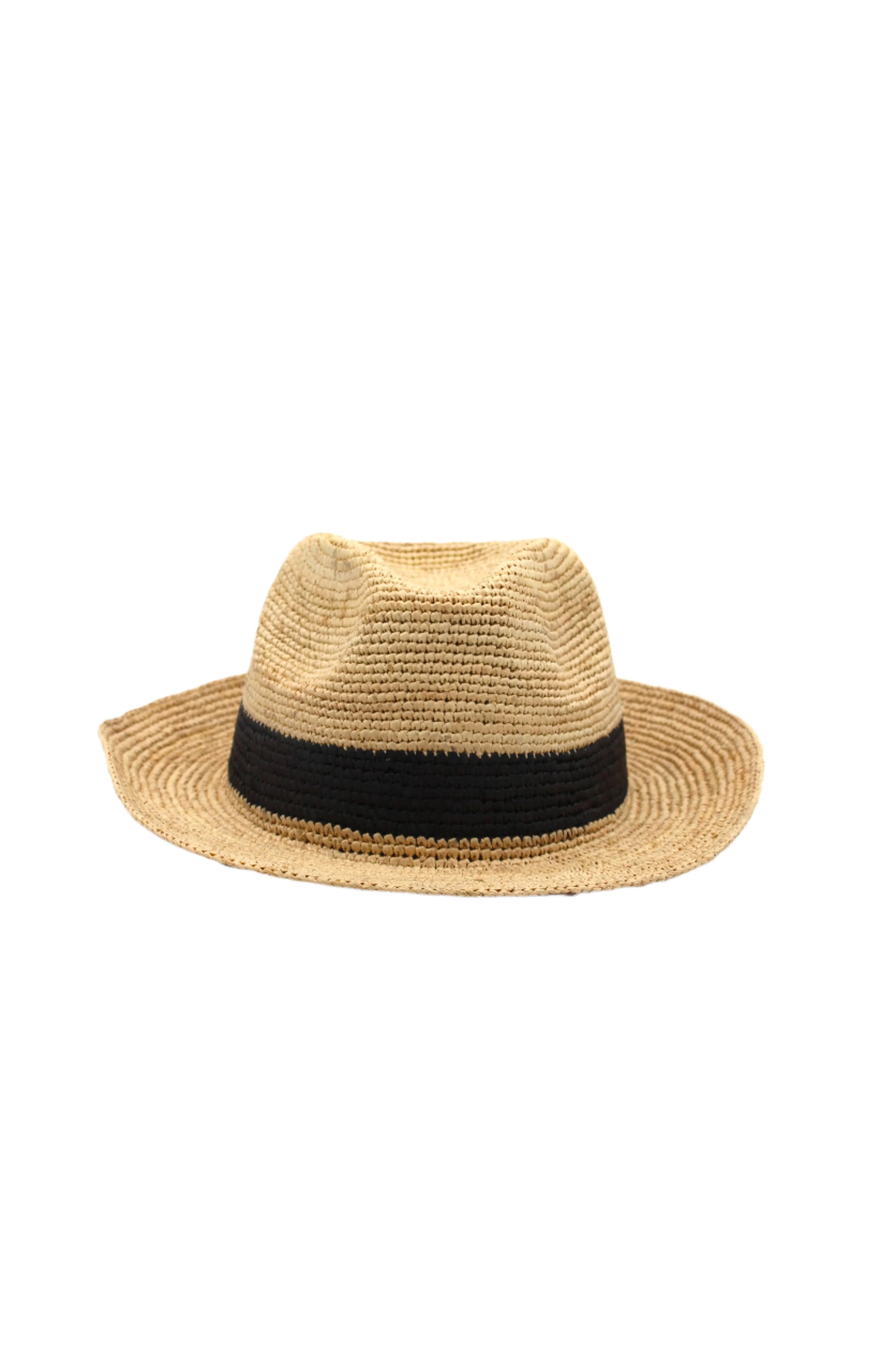 Crochet Fedora - Unisex Straw Sun Hats