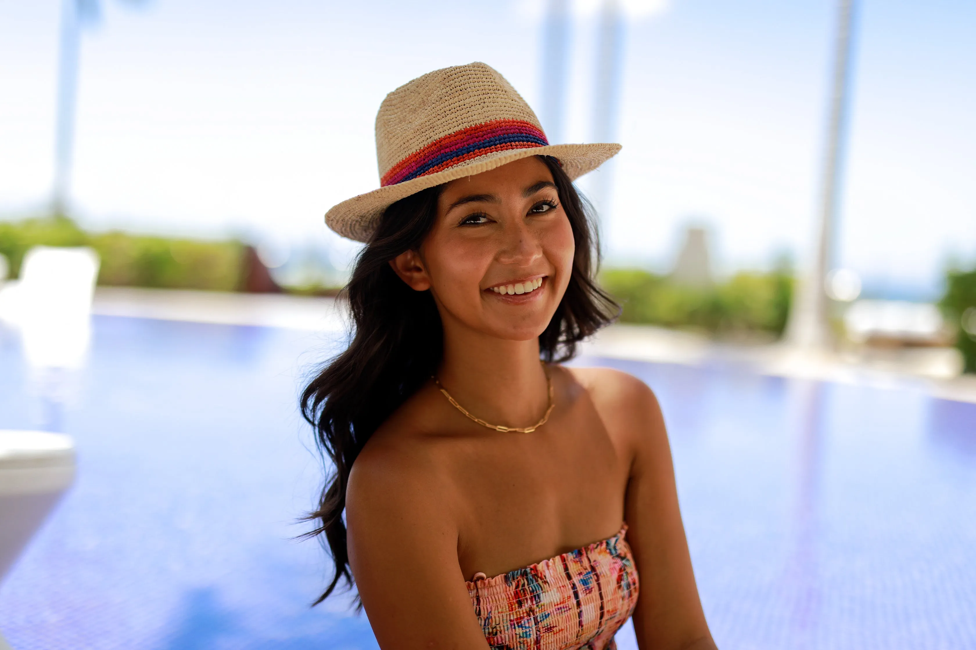 Crochet Fedora - Unisex Straw Sun Hats