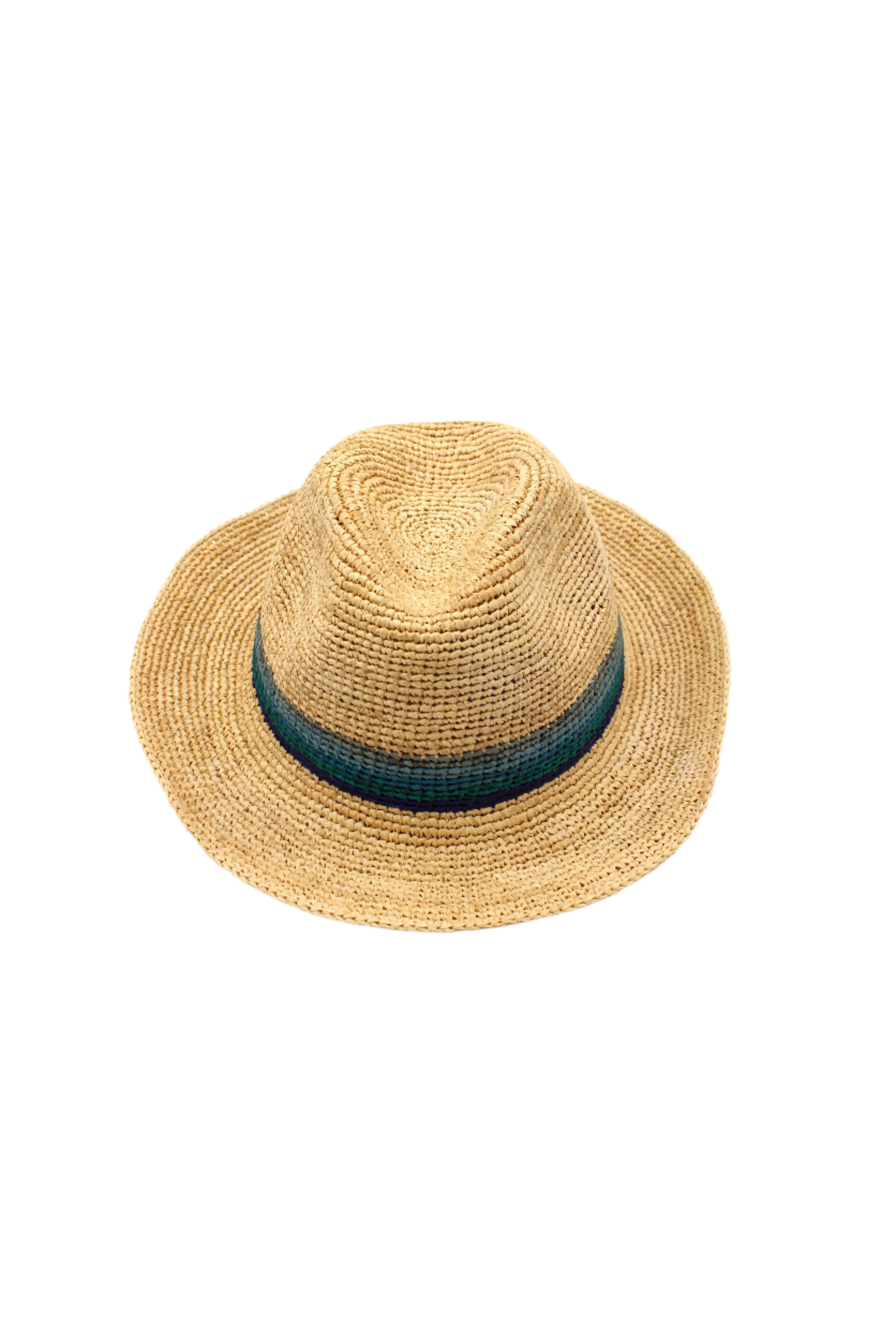 Crochet Fedora - Unisex Straw Sun Hats