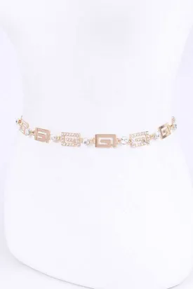 Crystal Fashion Chain Belt