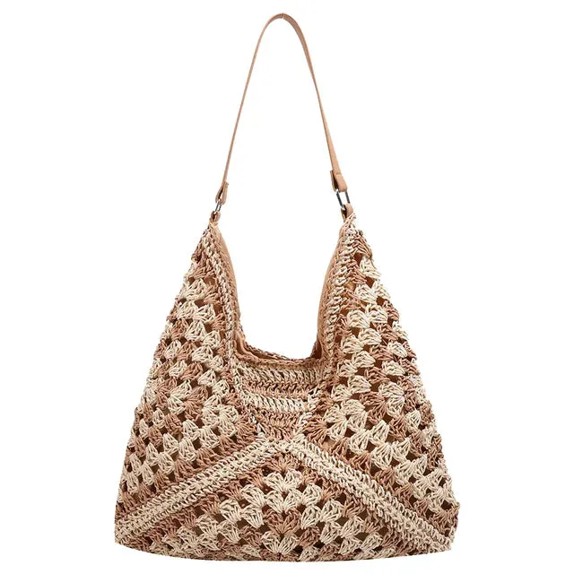 Ethereal Essence - Bohemian Straw Shoulder Bag