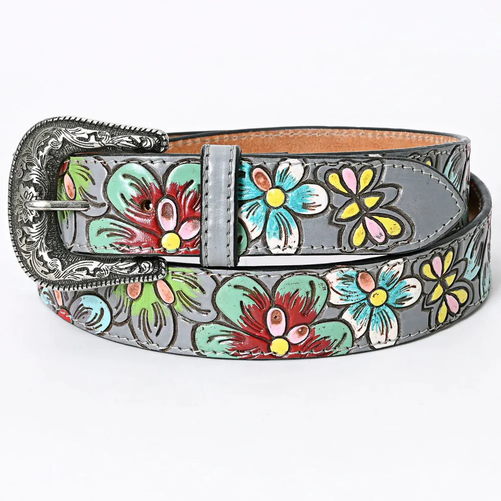 Garden of Eden Hand Tooled Leather Belt