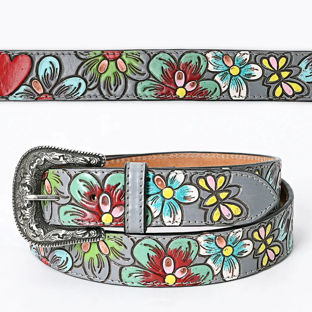 Garden of Eden Hand Tooled Leather Belt
