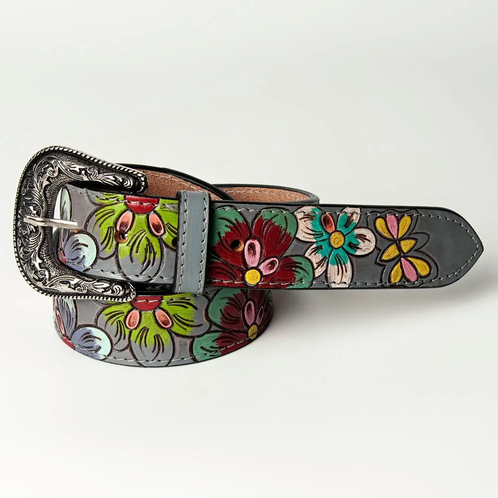Garden of Eden Hand Tooled Leather Belt