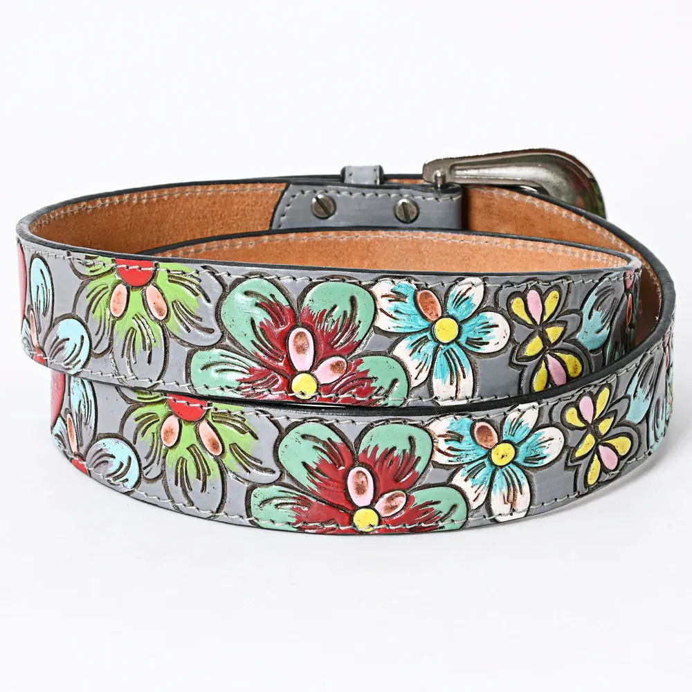 Garden of Eden Hand Tooled Leather Belt