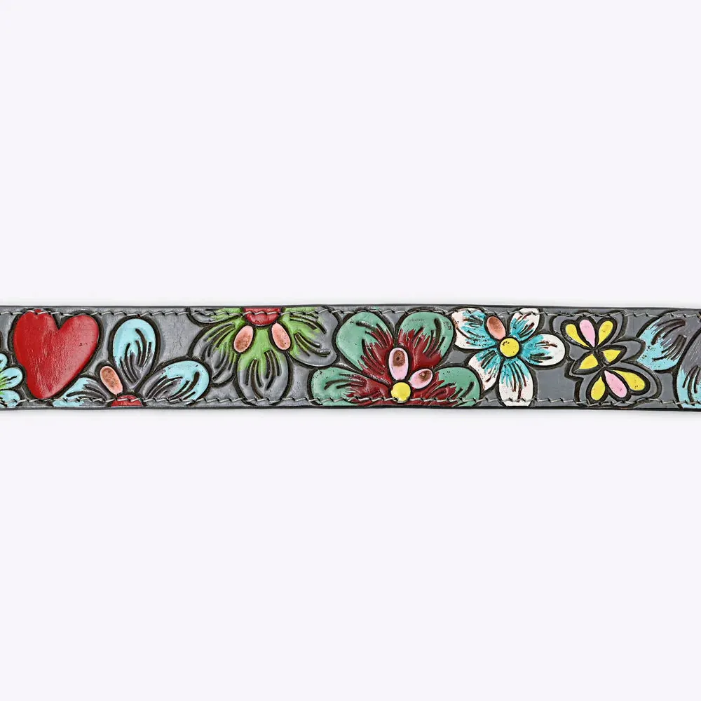 Garden of Eden Hand Tooled Leather Belt