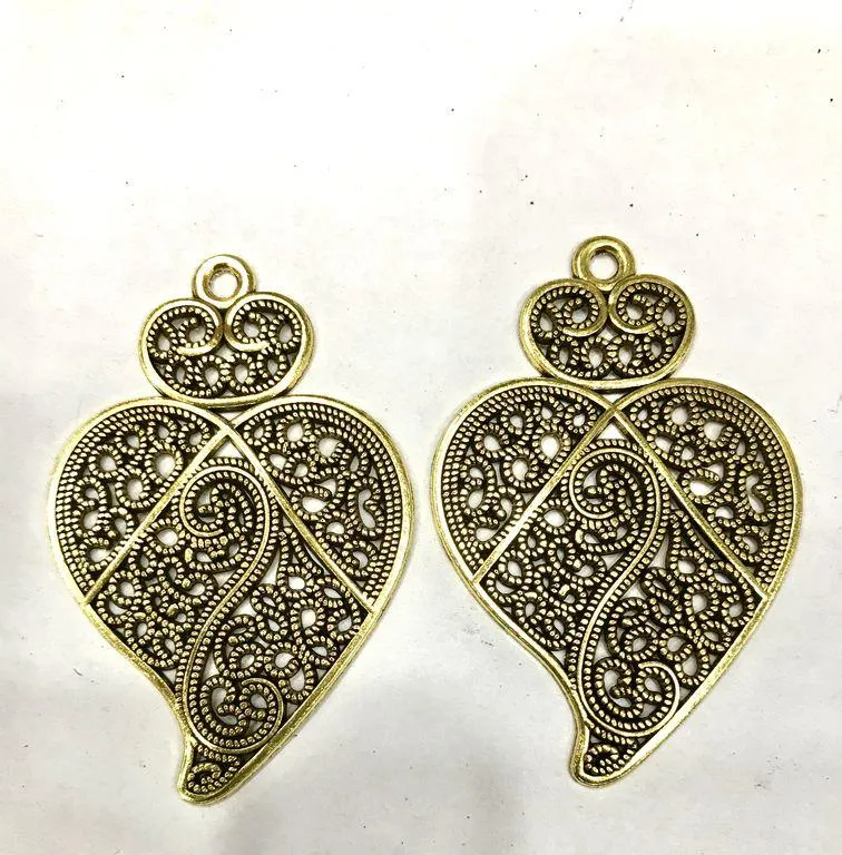 Golden Leaf Pendant (60x40 mm)