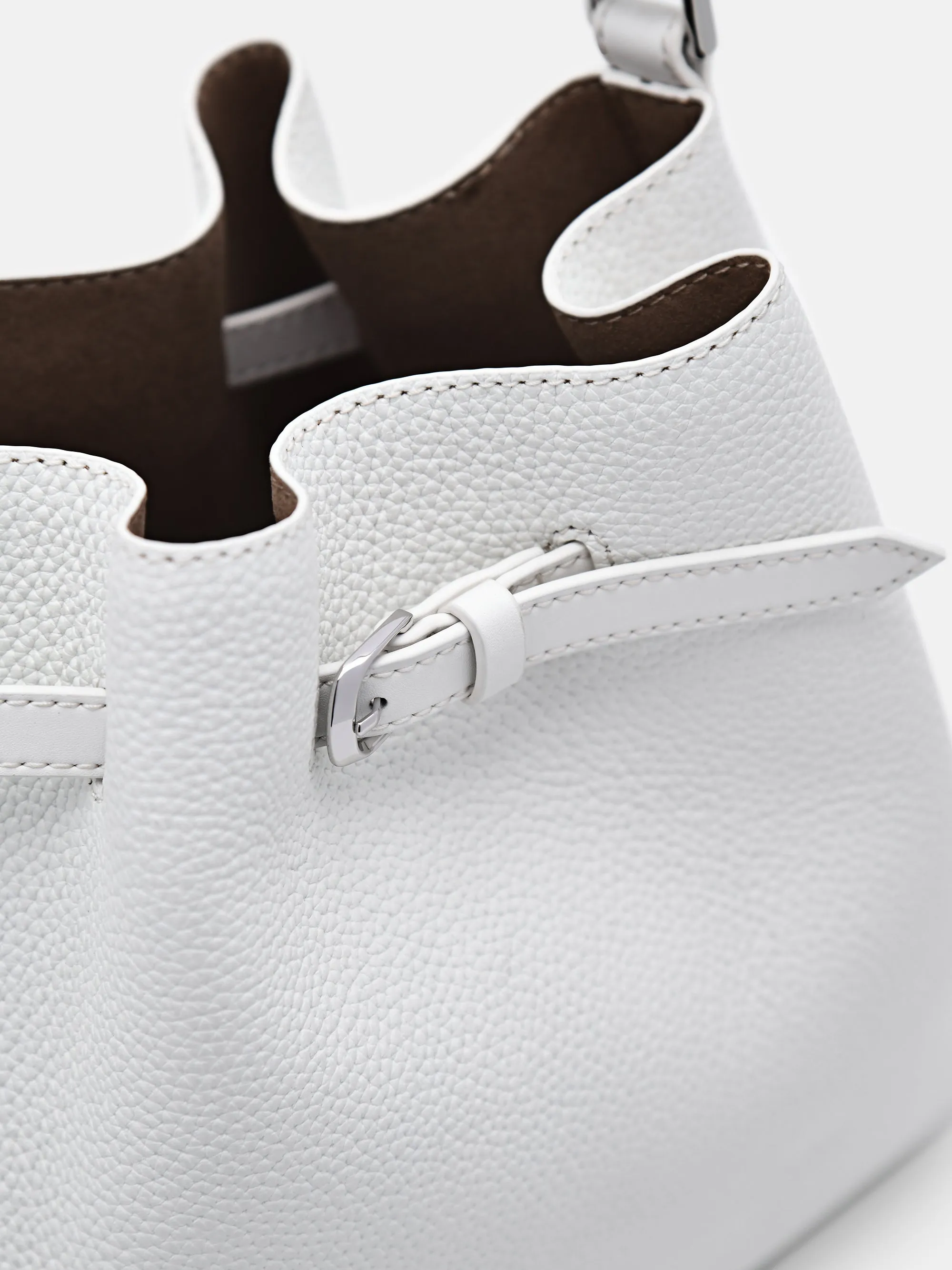 Helix Leather Bucket Bag