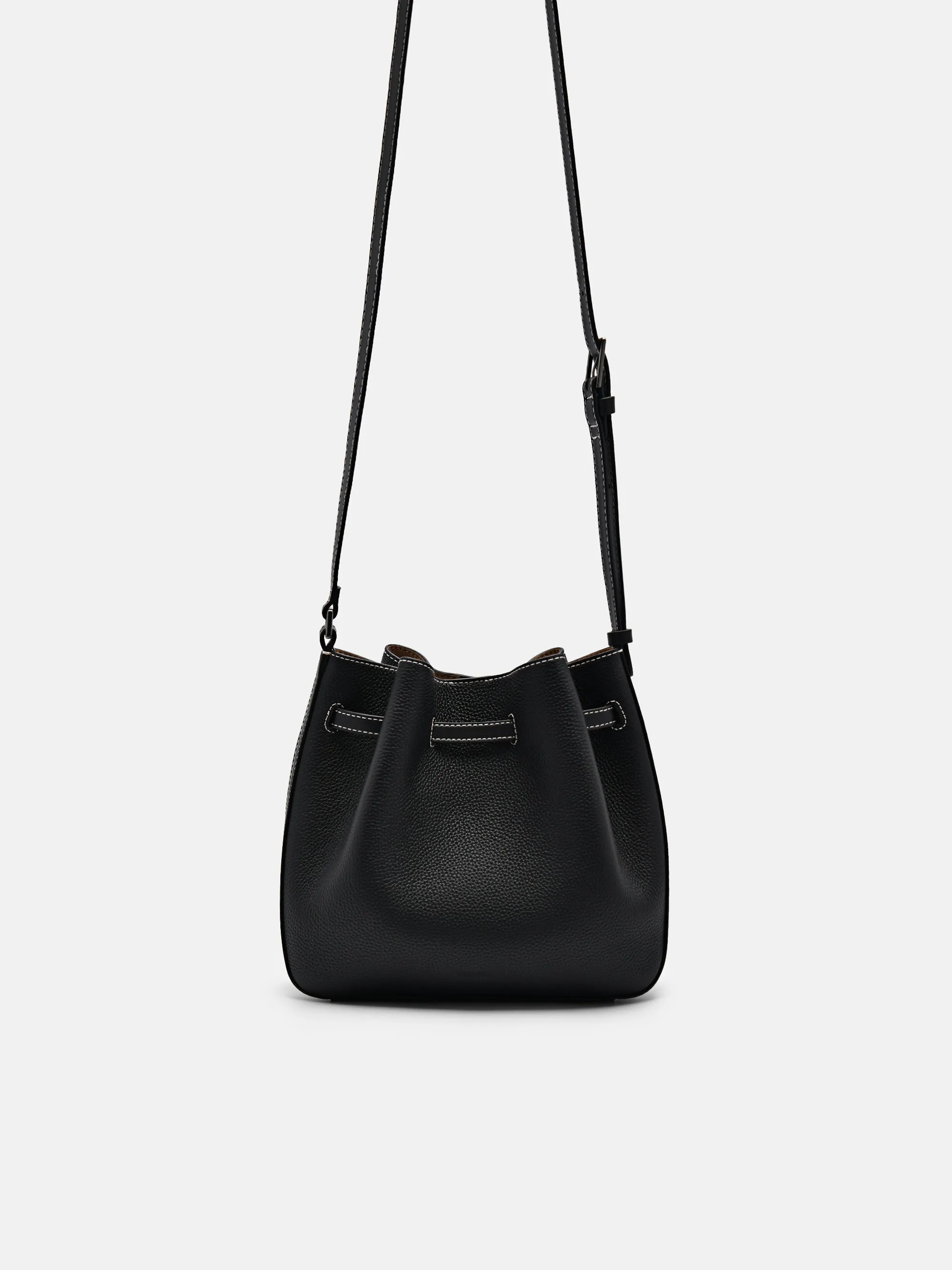 Helix Leather Bucket Bag
