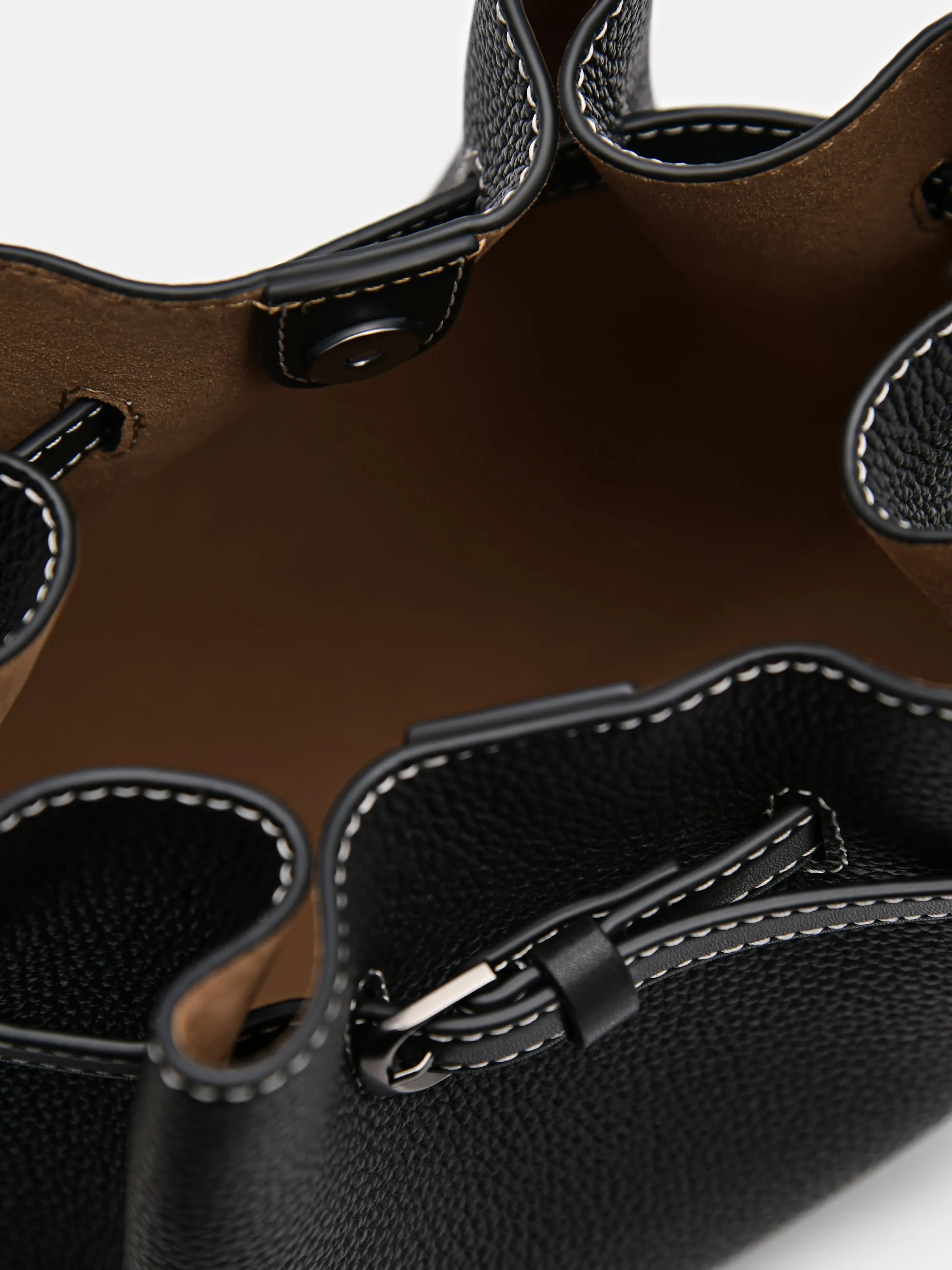 Helix Leather Bucket Bag