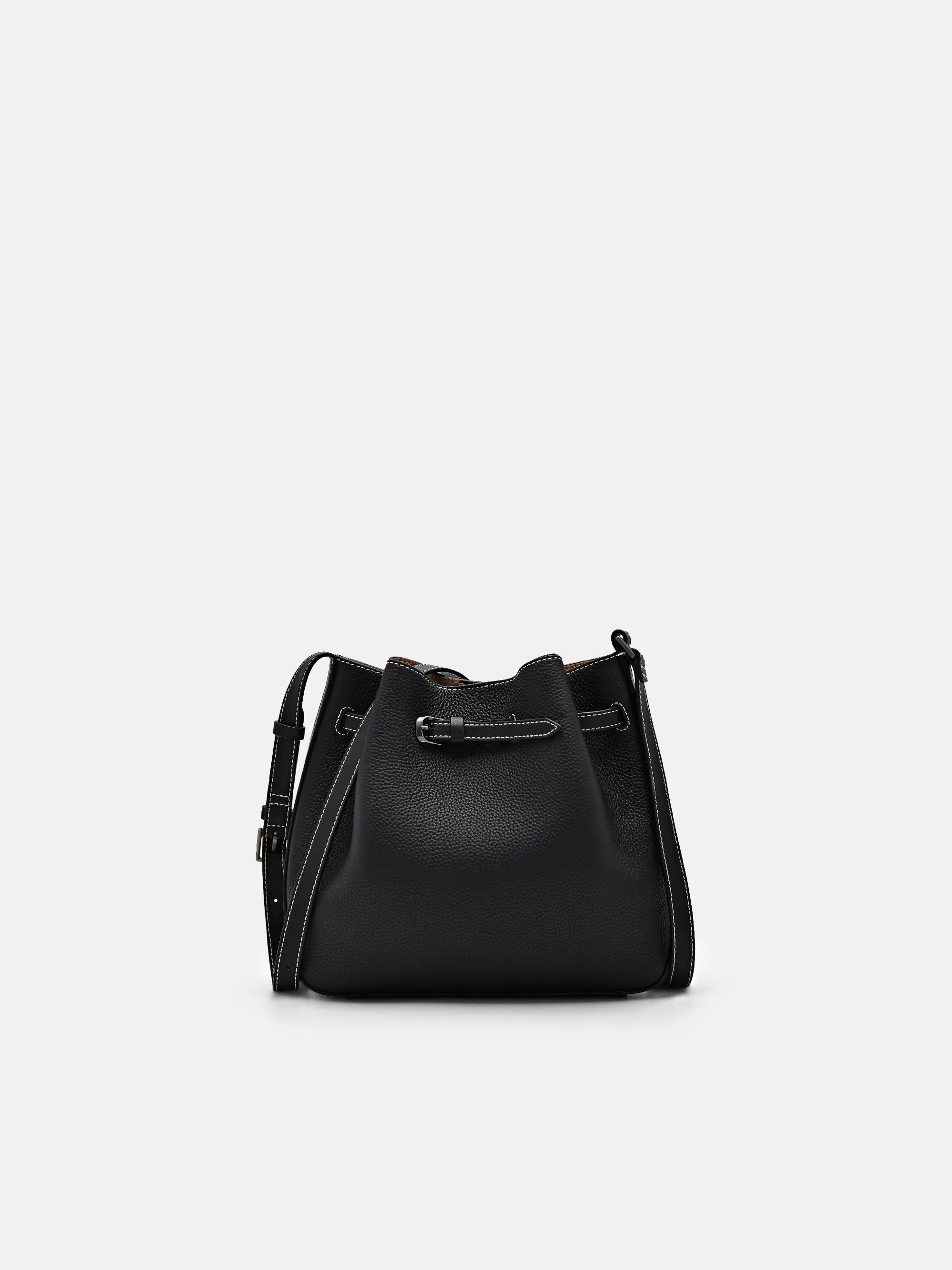 Helix Leather Bucket Bag