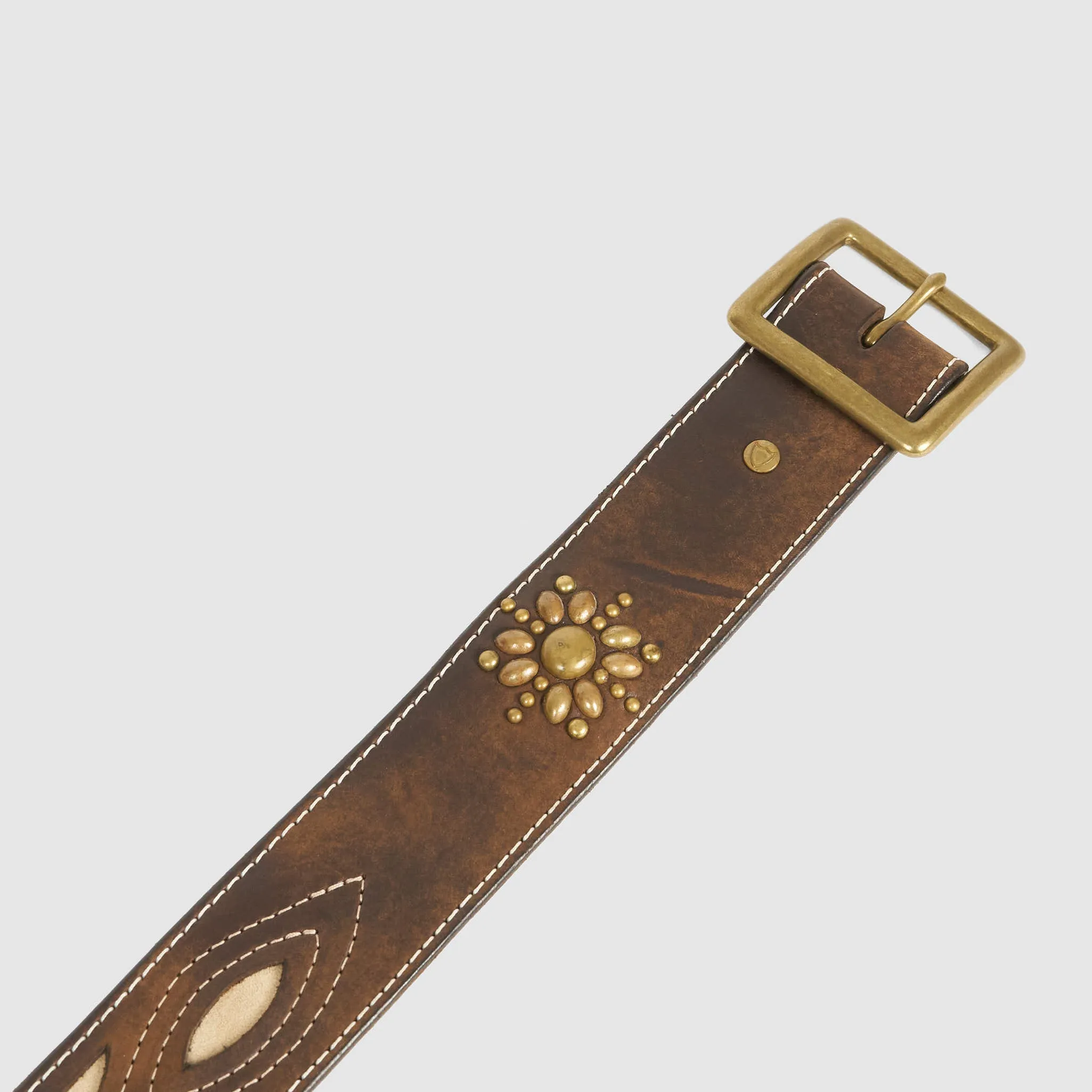 HTC Studded Western Belt Leather Inlay