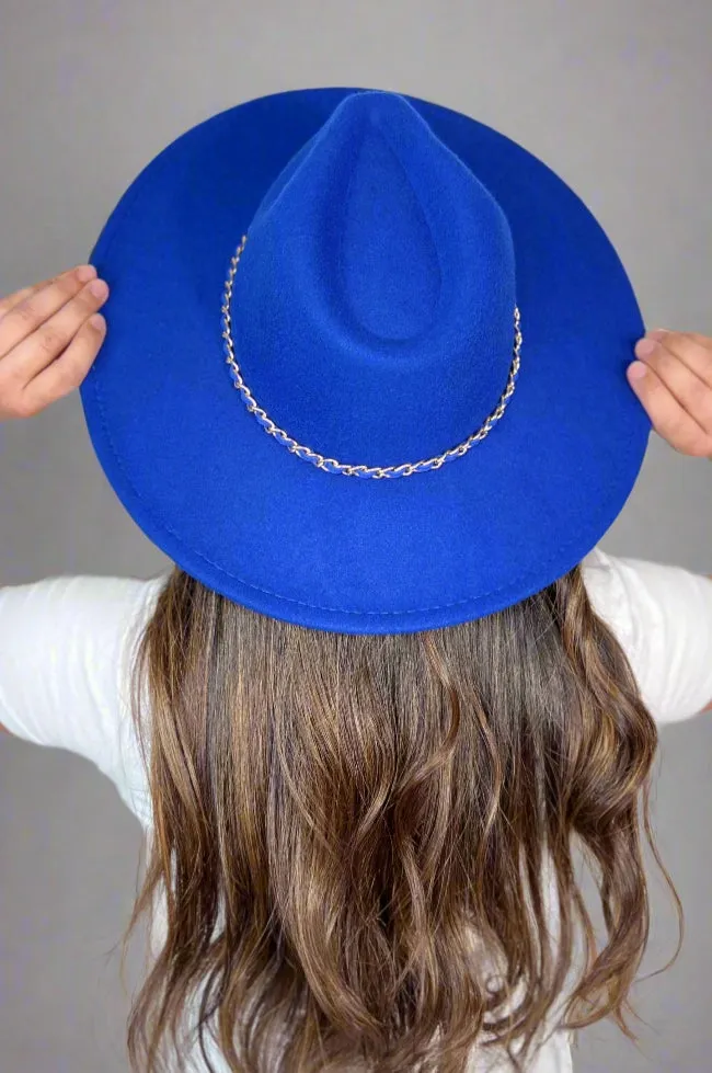 Iconic Chain Felt Faux Wool Felt Fedora