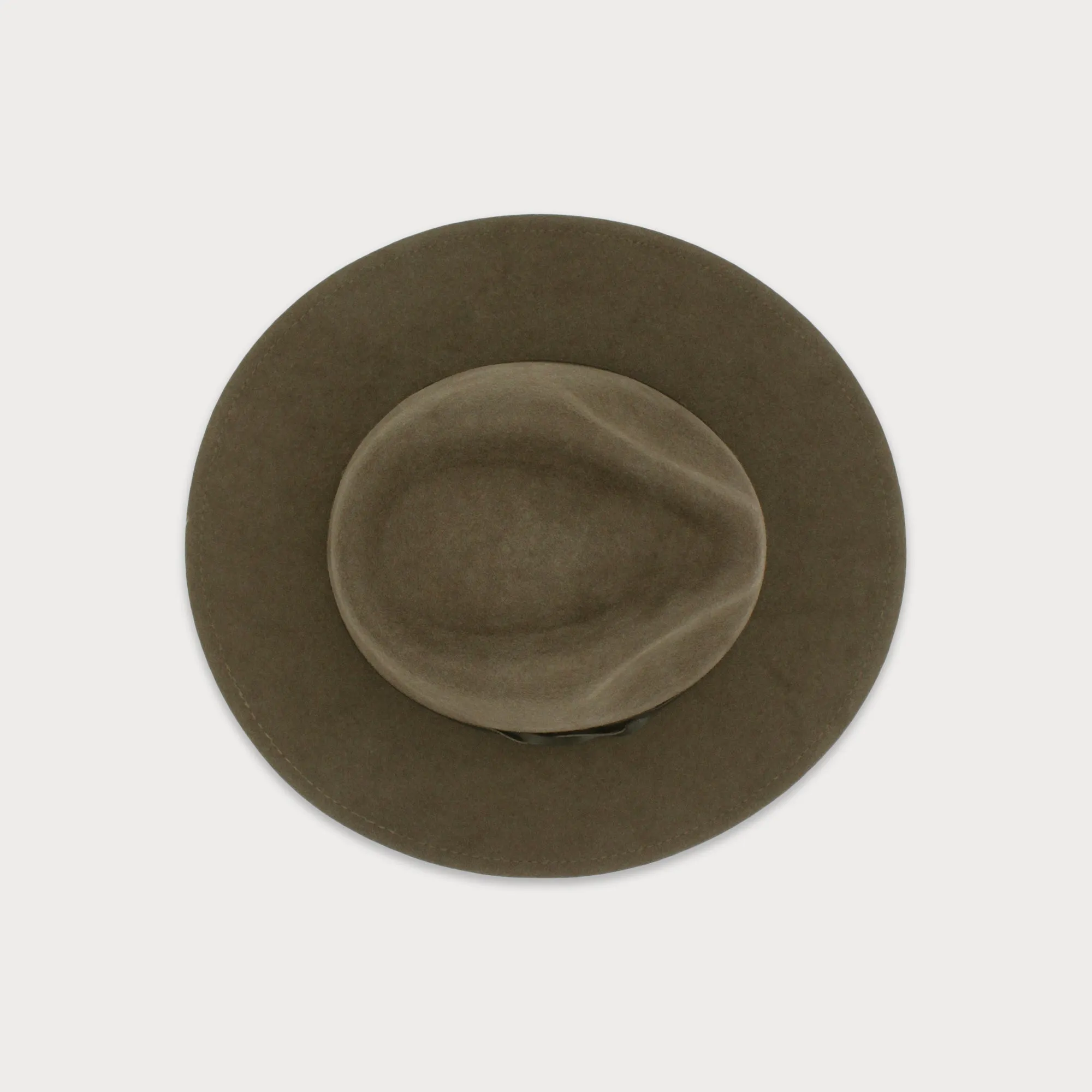 Kleio Wool Fedora in Green Mocha