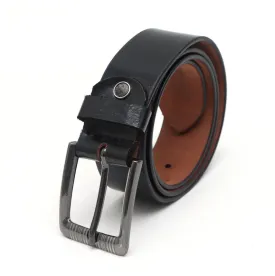 Leophant Men Casual, Evening Black Genuine Leather Belt