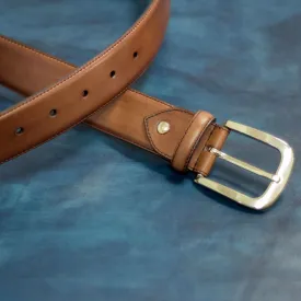 Men's Hamptons Leather Belt Brown 2151