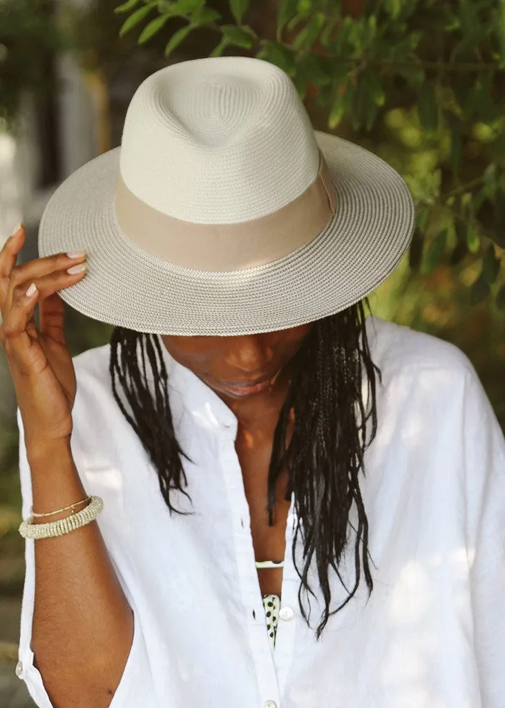 Naledi Fedora Sun Hat Ivory Stone