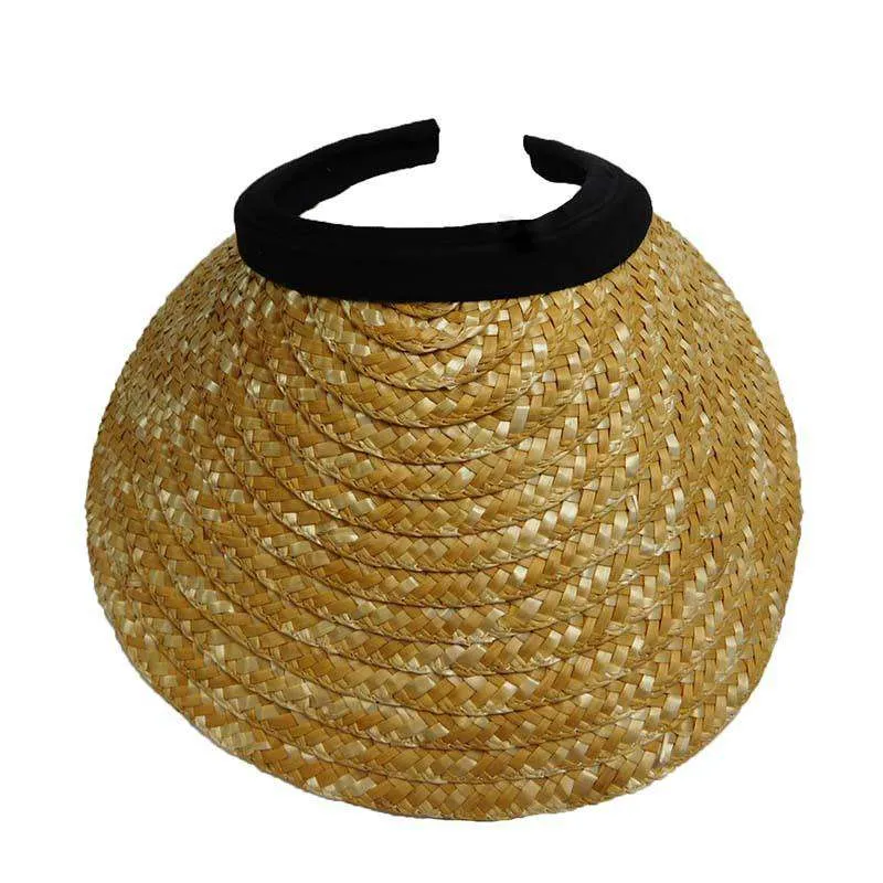 Natural Straw Clip-On Sun Visor - Milani Hats