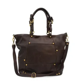 Nora Patchwork Tote in Chocolate