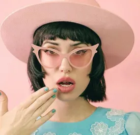Pink Cat Eye Retro Sunglasses