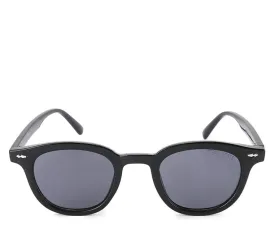 Plastic Frame Retro Fashion Sunglasses - Black Black