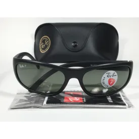 Ray-Ban Predator Polarized Sunglasses Matte Black Green Lens RB4033 601-S/48