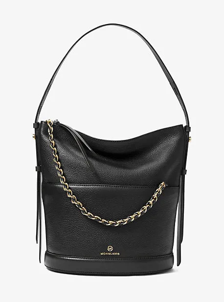 Reese Large Pebbled Leather Shoulder Bag