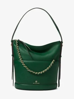 Reese Large Pebbled Leather Shoulder Bag