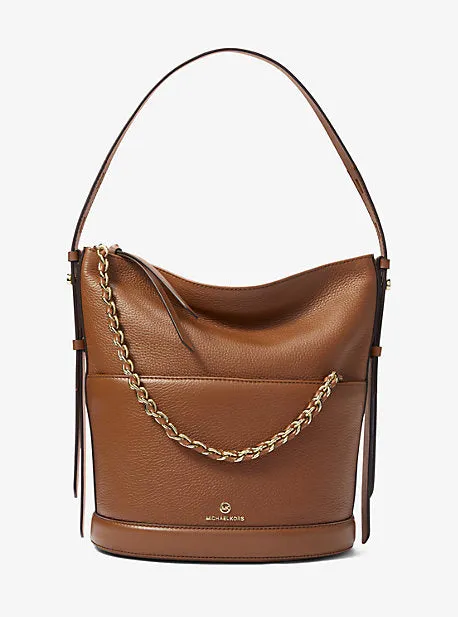 Reese Large Pebbled Leather Shoulder Bag