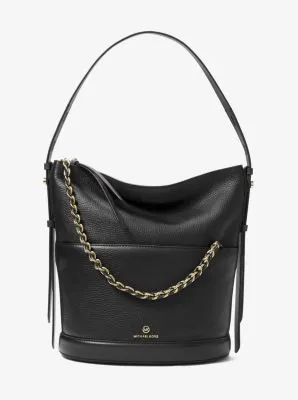 Reese Large Pebbled Leather Shoulder Bag
