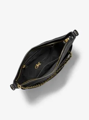 Reese Large Pebbled Leather Shoulder Bag
