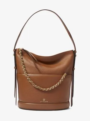 Reese Large Pebbled Leather Shoulder Bag