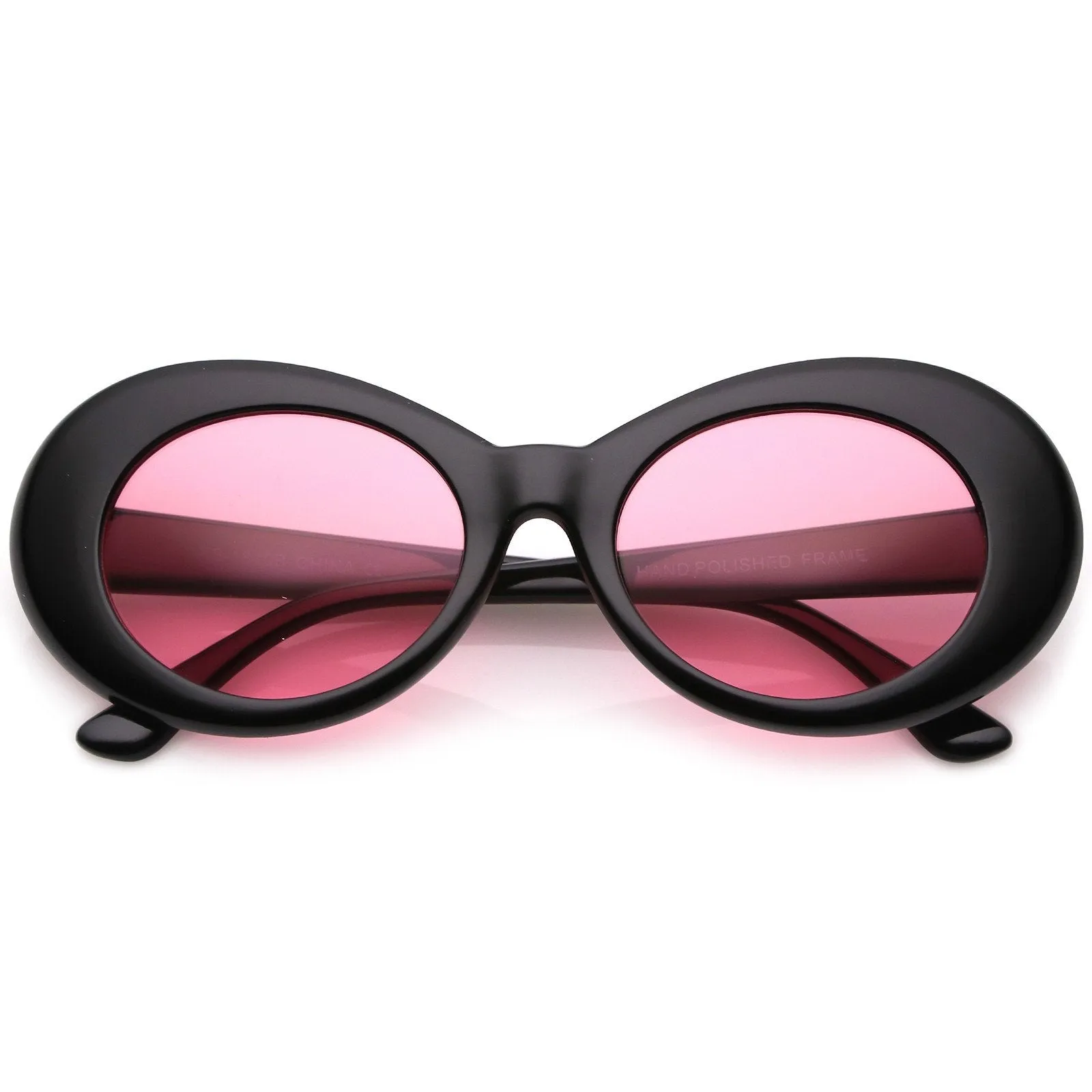 Retro 90's Fashion Clout Oval Round Color Tone Lens Sunglasses C441